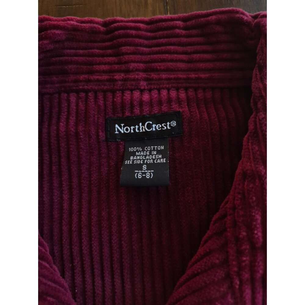 Northcrest Burgundy Corduroy Jacket S - Picture 3 of 3